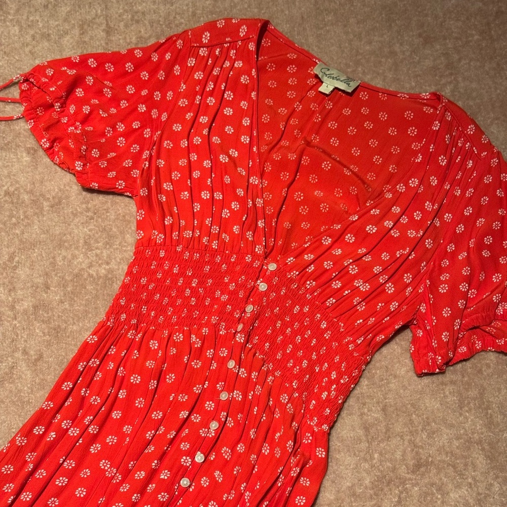 Cleobella Red Floral Dress